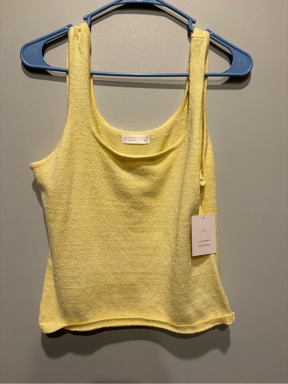 LC Lauren Conrad Pale Yellow Tank Top